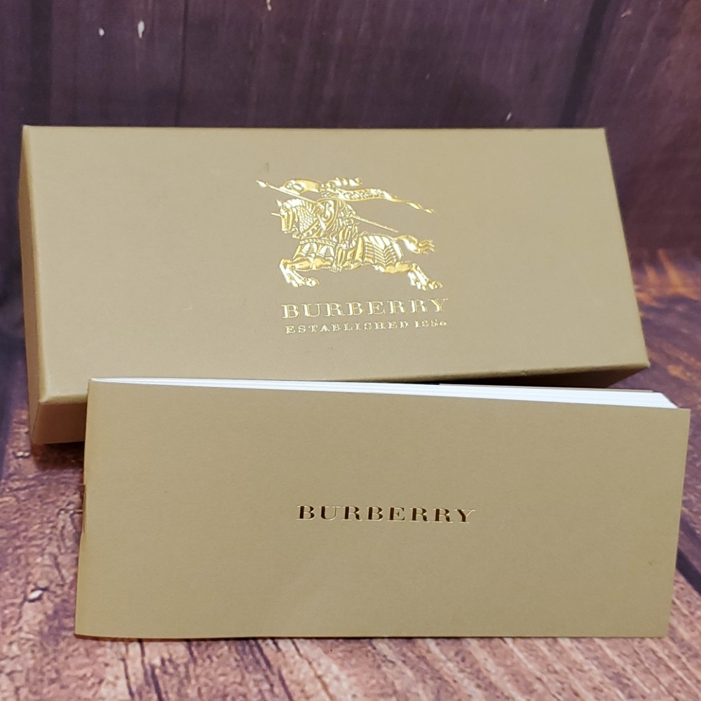Burberry sunglasses box and booklet